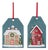 Winter House Tag Ornament (Set of 6) For Sale