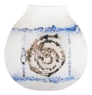 Seguso Arte Vetro Spiral Motif Scavo Glass Vase