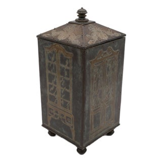 Maitland Smith Handmade Acid Etched Brass Lidded Box For Sale