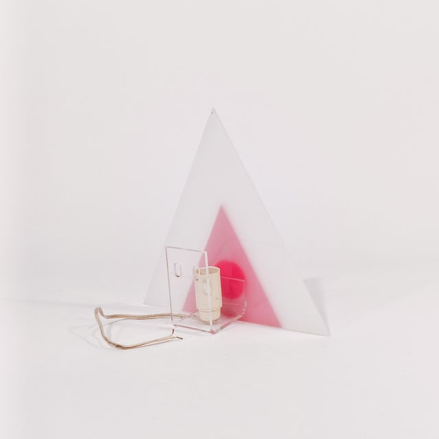 Postmodern Italian Geometric Sconce from Guzzini, 1970s For Sale - Image 3 of 12