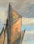 Vintage Signed Sailing Ship Seascape Oil Painting For Sale - Image 10 of 13