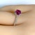 Contemporary Platinum Diamond 0.72 Carat Cabochon Ruby 1.70 Carat Engagement Ring Size 6.25 For Sale - Image 3 of 8