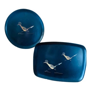 Vintage Couroc Trays- Set of 2 For Sale