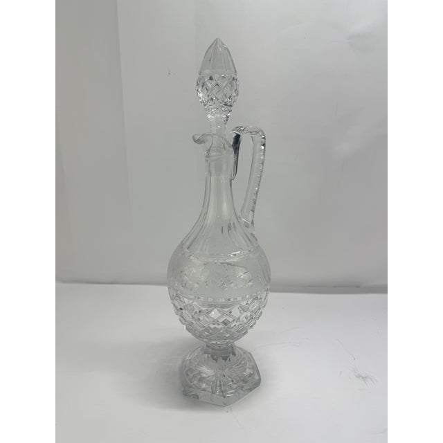 Early 20th Century Crystal Claret Ewer, Wheel-Engraved Game Frieze, Possibly Val Saint-Lambert For Sale In Providence - Image 6 of 11