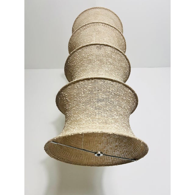 Fabric Ceiling Lamp by Leola, 1970s Italy For Sale - Image 11 of 12