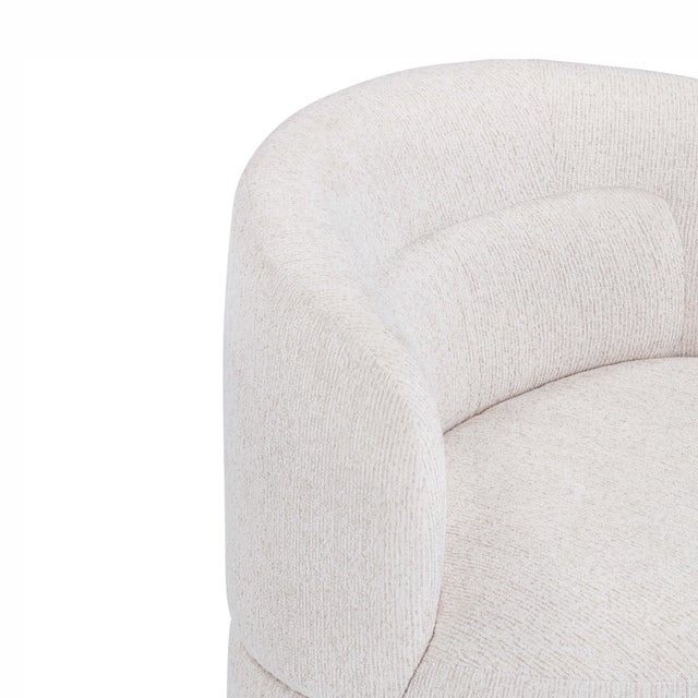 Massa Textured Beige Swivel Accent Chair For Sale In Los Angeles - Image 6 of 8