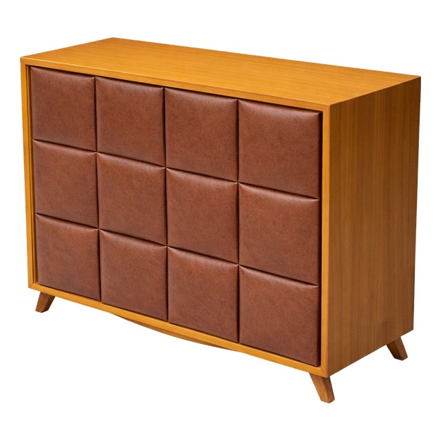 Gilbert Rohde for Herman Miller Modern Upholstered Chest 4140 - Art Deco Style For Sale