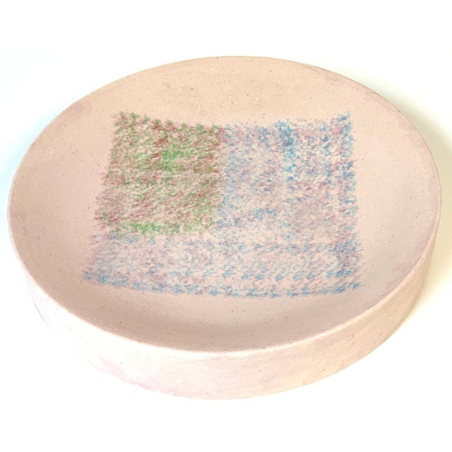 Guido Gambone Monumental Abstract Studio Pottery Bowl/ Charger, Italy For Sale - Image 11 of 14