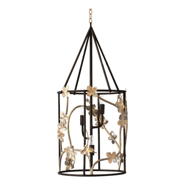 Warm Black Sakura Floral Lantern For Sale