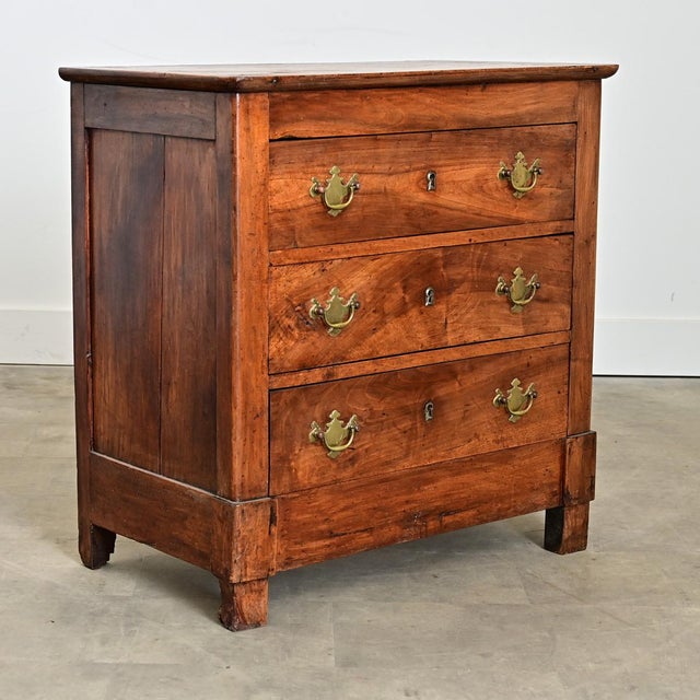 French 19th Century Petite Walnut Commode For Sale - Image 4 of 9