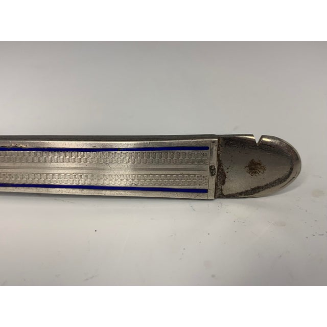 Traditional Vintage .935 Silver & Enamel Cigar Cutter, Rostfrei Hallmarked For Sale - Image 3 of 10
