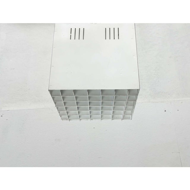 White Mid-Century Modern Minimalist Cube Flush Mount, Finland, 1960s For Sale - Image 8 of 18
