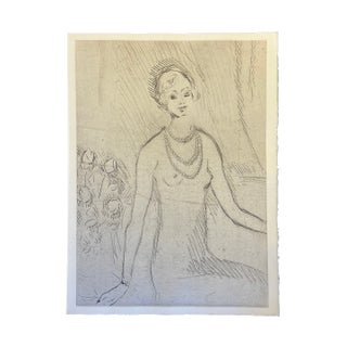 1960s Kees Van Dongen - Nude With Pearls Etching For Sale