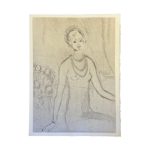 1960s Kees Van Dongen - Nude With Pearls Etching