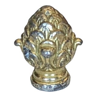 Mid 20th Century Robust Acorn Finial With Bronze Patina For Sale