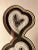Vintage Chinese Heart Shaped Decorative Textile Panel, Framed For Sale - Image 4 of 9