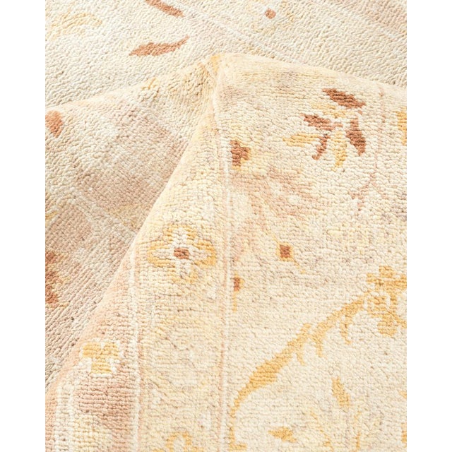 Textile Eclectic Collection Hand-Knotted Area Rug - Ivory 6' 1" x 12' 5" For Sale - Image 7 of 9