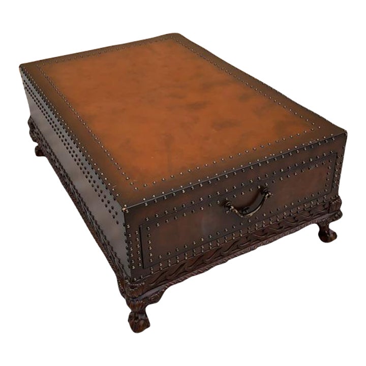 Ralph Lauren Dalton Leather Coffee Table Chairish