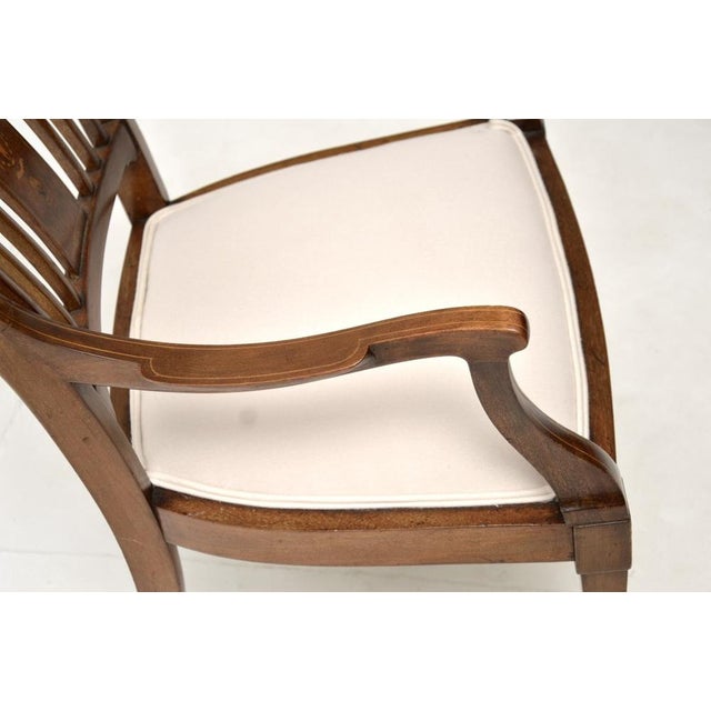 Brown Antique Edwardian Armchair, 1900s For Sale - Image 8 of 11