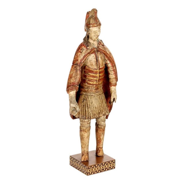 Roman Soldier Wooden Sculpture For Sale - Image 9 of 9