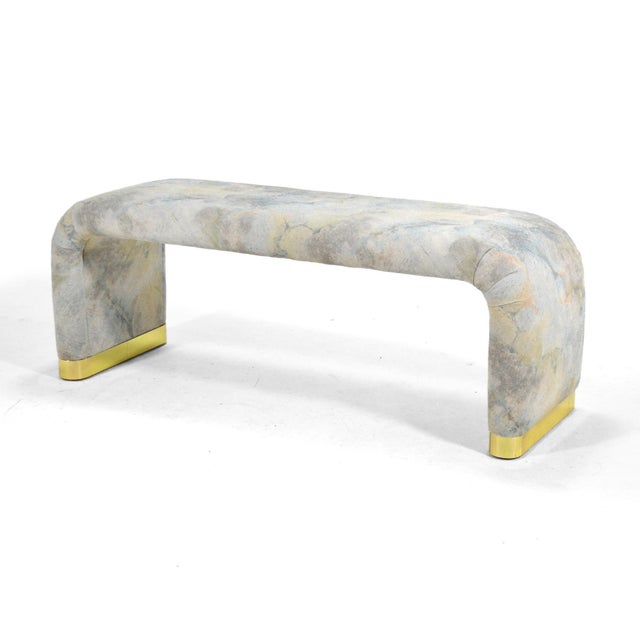 1980s Karl Springer Style Bench For Sale - Image 5 of 6