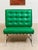 Modern Mid 20th Century Styled After Kelly Green Barcelona Style Chair For Sale - Image 3 of 12