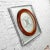 Burnt Orange Vintage Modern Mod Op Art or Pop Art Mirror by Greg Copeland Style #1034 For Sale - Image 8 of 13