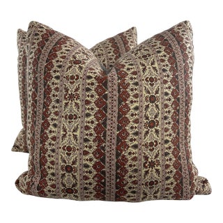 Michael S. Smith "Jammu" in Rust 22" Pillows-A Pair For Sale