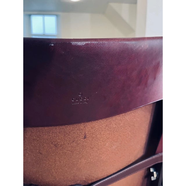 1990s Rare Vintage Gucci Leather Lounge Chair - Tom Ford Era - Made in Italy For Sale - Image 5 of 7