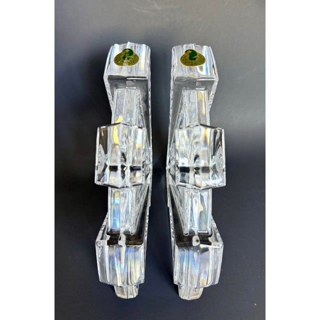 Pair of Vintage Waterford Crystal Pineapple Cut Fan Bookends For Sale In Los Angeles - Image 6 of 11