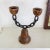 Spanish Chain and Wood Candle Holder Candelabra by Joaquin Ripoll For Sale - Image 9 of 12