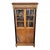 19th C French Walnut Ebony & Bronze Empire Curio Vitrine Bookcase For Sale