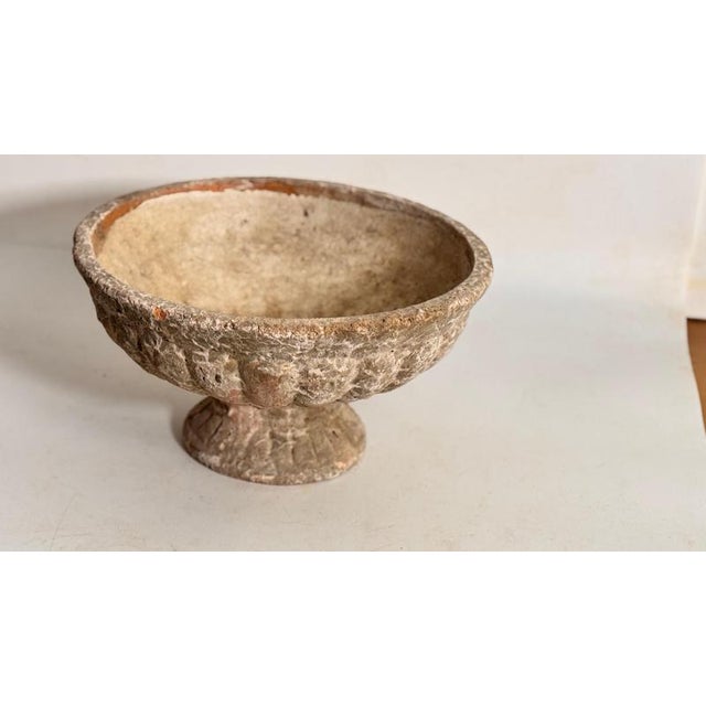 French Provincial Style Patinated Terracotta Planter on Pedestal, Early 20th Century For Sale - Image 4 of 14