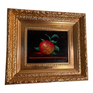 Mid-Century Painting in Ornate Gold Frame by Kay Ameche For Sale