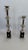 Pair of Global Views Polished Nickel Sculptural Candlesticks, 24.5” & 18.5” For Sale - Image 11 of 11