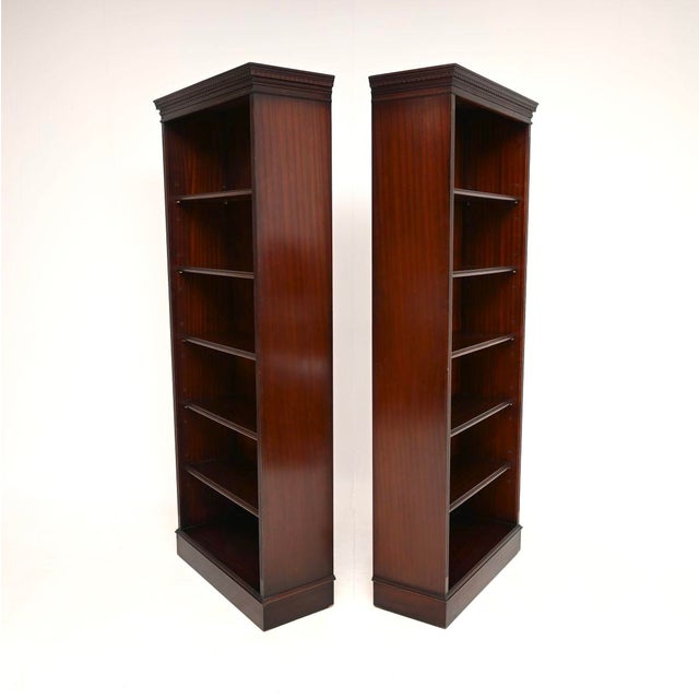 Antique Georgian Open Bookcases, 1950s, Set of 2 For Sale - Image 4 of 10
