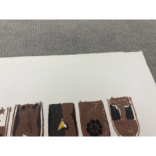 White 1965 Yukihisa Isobe 'Crests Series' Contemporary Red,Brown Usa Lithograph For Sale - Image 8 of 12