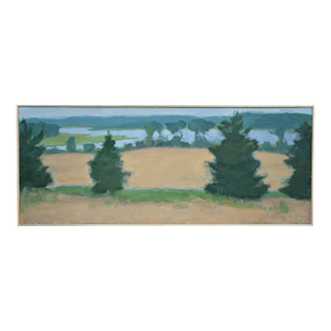 Contemporary Framed Acrylic Landscape Painting, View to the River, by Stephen Remick