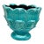 1960s Turquoise Ceramic Planter Vase Jardienier For Sale