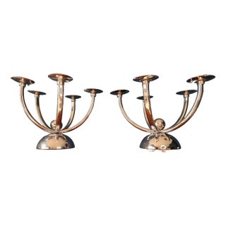 Art Deco Candlesticks, 1930, Set of 2 For Sale