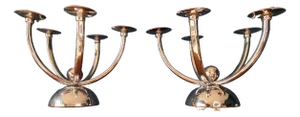 Art Deco Candlesticks, 1930, Set of 2