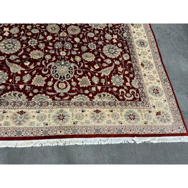 9ft 2in X 11ft 10in Kashan Persian Wool Area Rug For Sale In San Francisco - Image 6 of 12