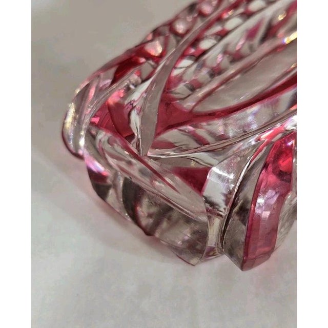 Antique Victorian Bohemian Cut Glass Vanity Scent Bottle with Silver Mount For Sale - Image 15 of 18