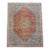 Antique Joshegan Rug – Traditional Persian Floral Design in Red & Light Blue For Sale