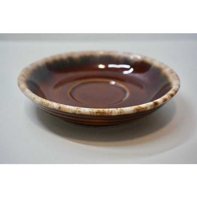 Brown Vintage Brown Drip Glaze Stoneware Set - McCoy Bean Pot & Hull Serving Set - 3pcs For Sale - Image 8 of 11