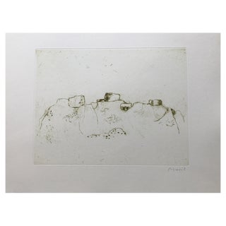 Zoran Mušič, Jardins 6, 1976, Etching For Sale