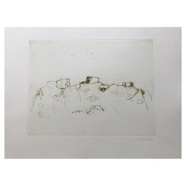 Zoran Mušič, Jardins 6, 1976, Etching For Sale