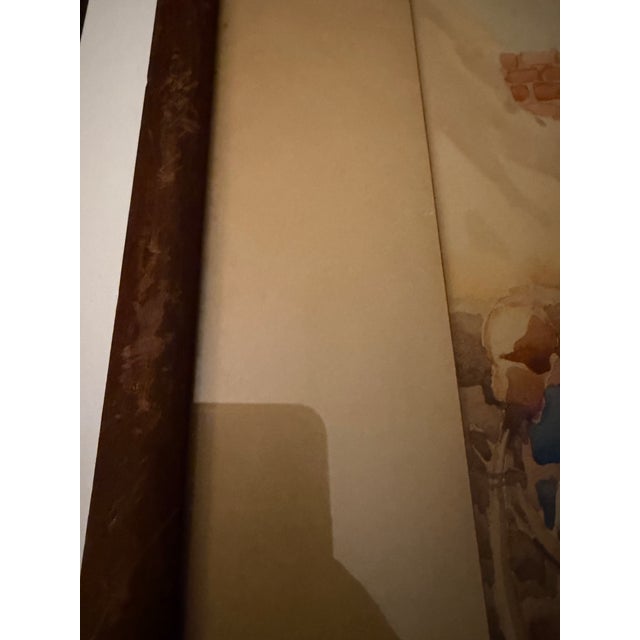 Green 1938 Original Folk Art Watercolor Painting by Boris Kryloff For Sale - Image 8 of 10