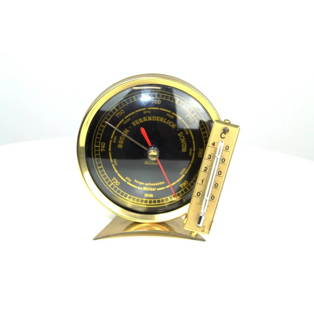 Barometer with Thermometer from Feingerätebau Fischer, 1950s For Sale - Image 9 of 9