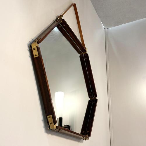 Hexagonal Mirror, Italy, 1960s For Sale - Image 10 of 11